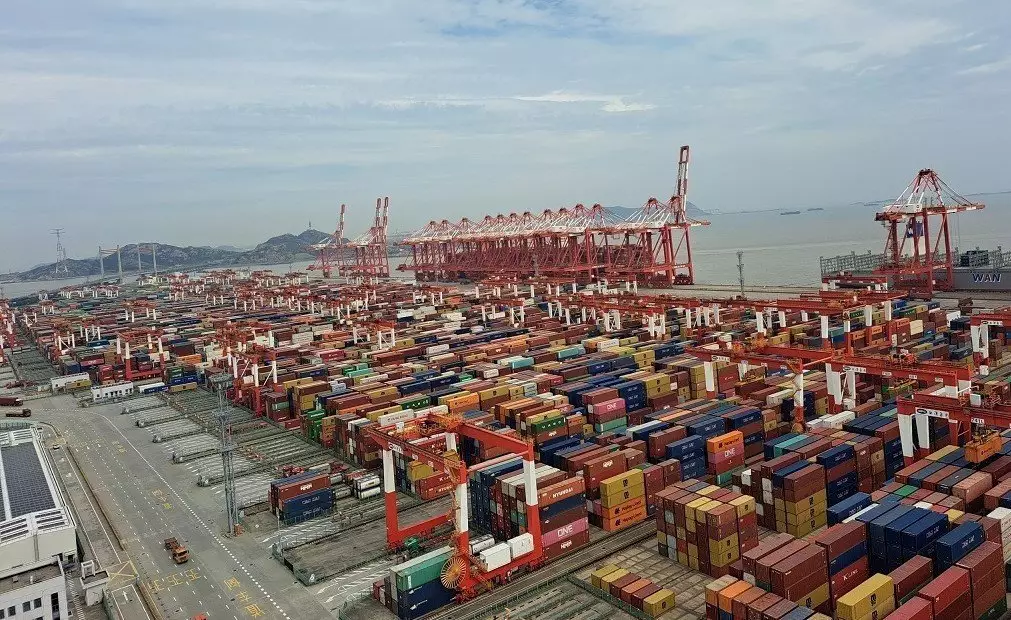 Toàn cảnh Cảng Thượng Hải - Trung Quốc